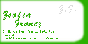 zsofia francz business card